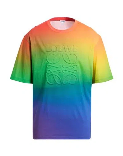 Loewe Man T-shirt Green Size L Cotton In Multi
