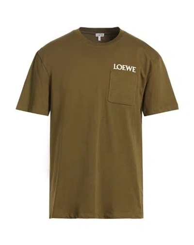 Loewe Man T-shirt Military Green Size Xl Cotton