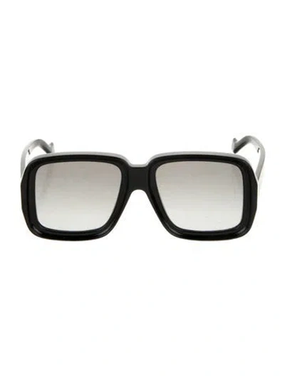 Pre-owned Loewe Mask Oversize Sunglasses In Black