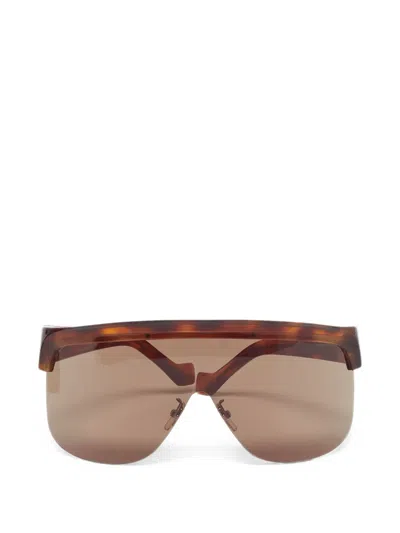 Pre-owned Loewe Mask Shield Sunglasses In Brown