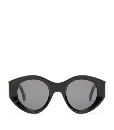 Loewe Maxi Anagram Butterfly Sunglasses In Black