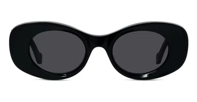 Loewe Beveled Oval Maxi Anagram Sunglasses For Woman In Black