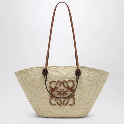 LOEWE LOEWE MEDIUM ANAGRAM BASKET BAG IN NATURAL/TAN