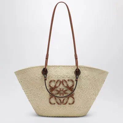 Loewe Medium Anagram Basket Bag In Natural/tan Women In White