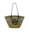 Loewe Medium Anagram Basket In Iraca Palm And Calfskin