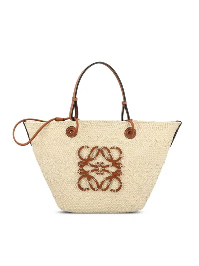 Loewe Medium Anagram Basket Tote Bag In Black