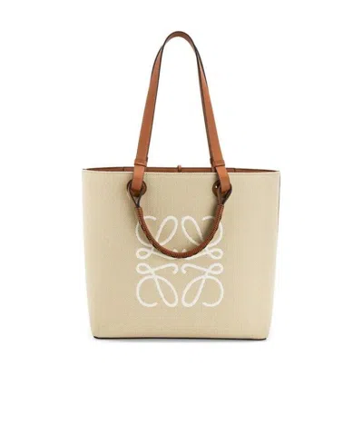 Loewe Medium Anagram Handbag In Nude