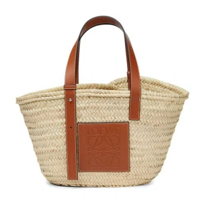 Loewe Medium Basket Bag In Natural_tan