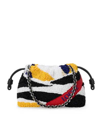 Loewe Medium Bead-embellished Flamenco Purse In Black