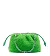 Loewe Medium Brushed Knit Flamenco Purse In Green