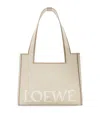 Loewe Font Medium Jacquard Canvas Tote Bag In Beige