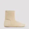 Loewe Suede-shearling Lago Ankle Boots In Nude & Neutrals