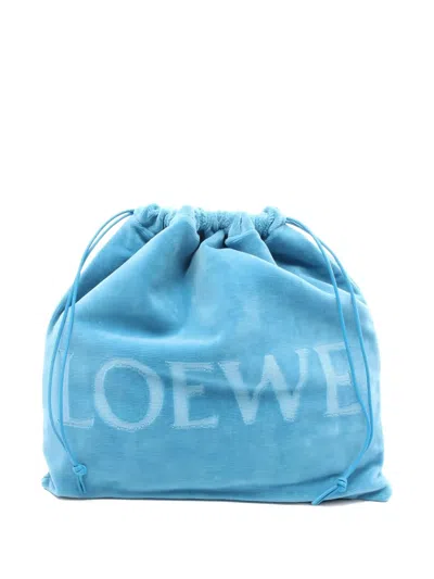 Pre-owned Loewe Medium Drawstring Pouch In Blue