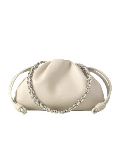 Loewe Medium Drawstring Shoulder Bag In White