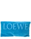 Loewe Medium Drawstring Terry Cloth Pouch In Blue