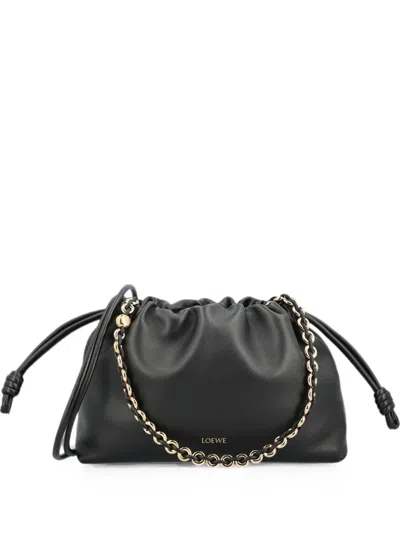 Loewe Medium Flamenco Chain Backpack In Gray