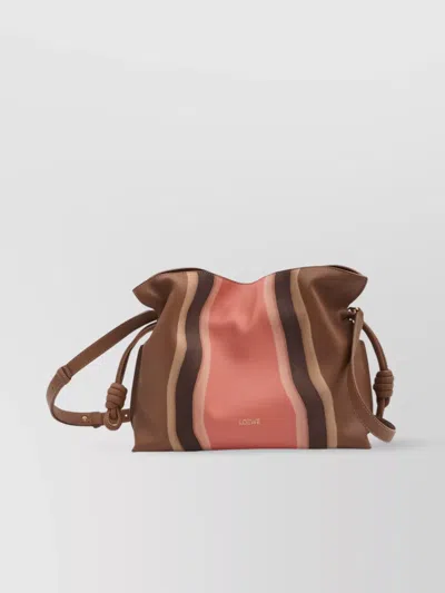 Loewe Medium Flamenco Clutch Bag In Brown