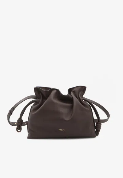 Loewe Medium Flamenco Clutch Bag In Brown