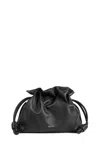 Loewe Medium Black Calf Leather Flamenco Clutch With Adjustable Features In Black