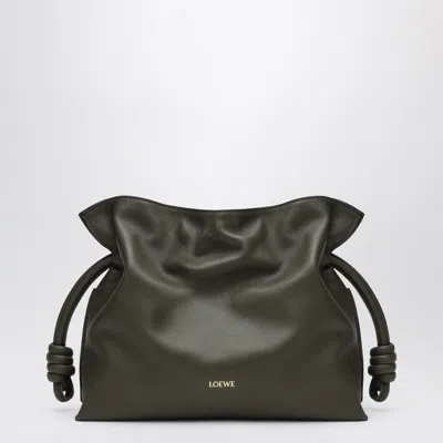 Loewe Medium Flamenco Clutch Dark Khaki