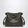 Loewe Medium Flamenco Clutch Dark Khaki In Black