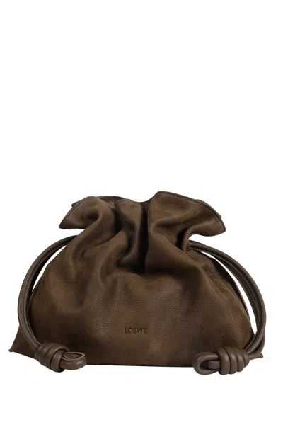 Loewe Medium Flamenco Clutch In Green