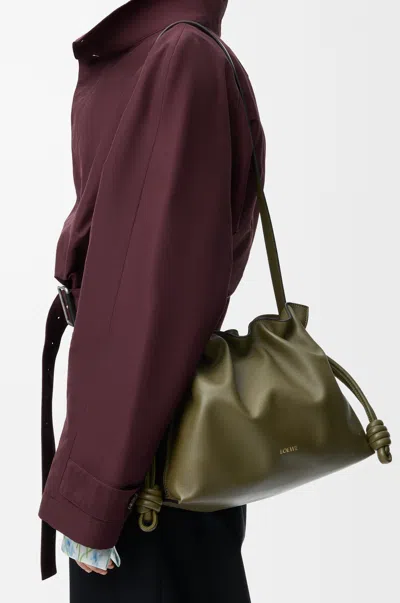 Loewe Medium Flamenco Clutch In Nappa Leather Skin For Woman In Brown