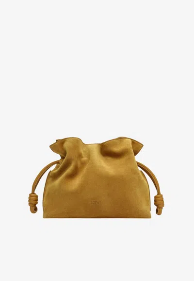 Loewe Medium Flamenco Drawstring Bag In Yellow