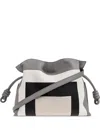 Loewe Medium Flamenco Knot-detail Panelled Shoulder Bag In Gray