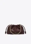 Loewe Medium Flamenco Leather Clutch In Burgundy