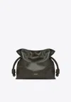 Loewe Medium Flamenco Leather Clutch In Green