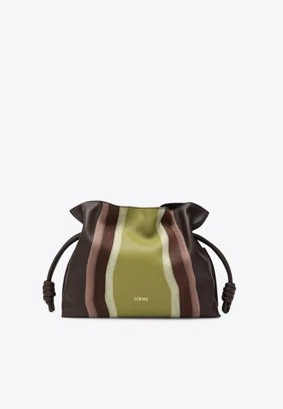Loewe Medium Flamenco Leather Clutch In Multi