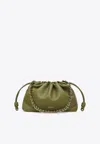 Loewe Medium Flamenco Leather Crossbody Bag In Green