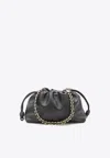 Loewe Medium Flamenco Leather Pouch Bag In Black