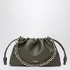 Loewe Medium Flamenco Purse Bag Dark Khaki In Black