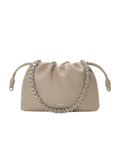 Loewe Medium Flamenco Purse In Fine Grained Calfskin In Neutral