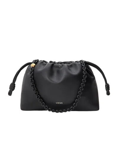 Loewe Medium Flamenco Purse In Mellow Nappa Lambskin In Black