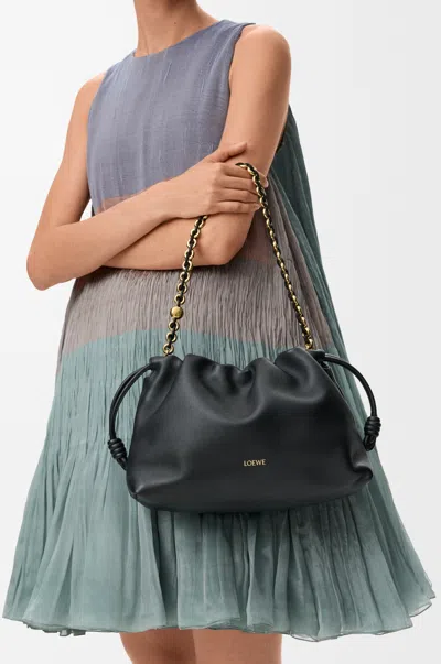 Loewe Medium Flamenco Purse In Mellow Nappa Lambskin For Woman In Black