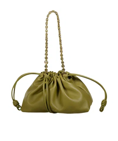 Loewe Medium Flamenco Shoulder Bag In Green