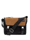 Loewe Leather-trimmed Suede And Canvas Messenger Bag