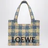 Loewe Font Raffia Tote In Blue