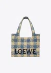 Loewe Medium Font Woven-raffia Tote Bag