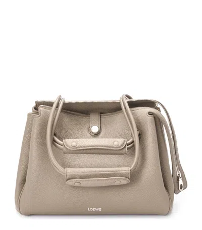 Loewe Medium Grained Leather Madrid Shoulder Bag In Red