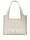 Loewe Medium Herringbone-pattern Tote Bag In Neutral