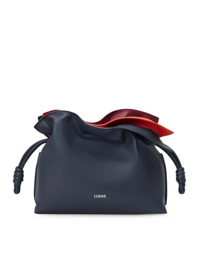 Loewe Medium Layered Flamenco Clutch In Nappa Calfskin In Blue