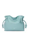 Loewe Flamenco Medium Leather Clutch In Blue