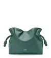 Loewe Medium Leather Flamenco Purse In Green