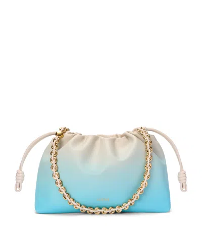 Loewe Medium Leather Flamenco Shoulder Bag In White