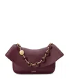 Loewe Womens Dark Burgundy Medium Ola Leather Shoulder Bag
