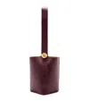 Loewe Medium Pebble Bucket Bag In Mellow Calfskin In Burgundy